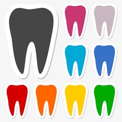 Tooth Icons stickers set