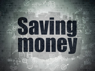 Fototapeta premium Business concept: Saving Money on Digital Paper background