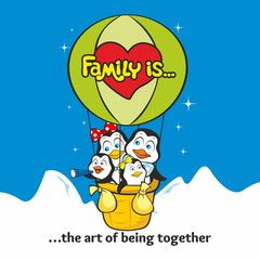 Family of penguins. Family is ...