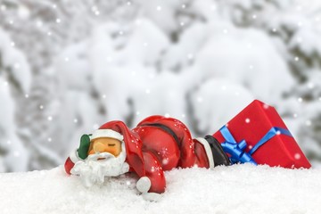sleeping santa
