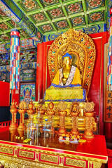 Interior view of Yonghegong Lama Temple. Beijing.