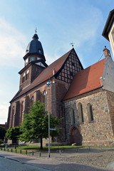 Fototapeta na wymiar Sankt Marien Kirche in Waren Müritz