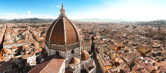 Tuinposter Firenze overzicht kathedraal van florence
