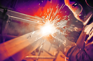 Welder at work