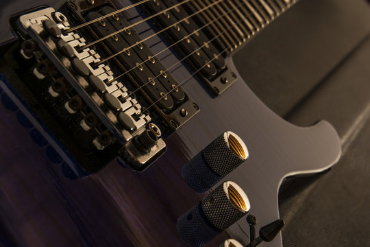 Electric guitar up close