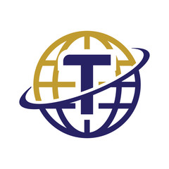 Initial Globe logo t