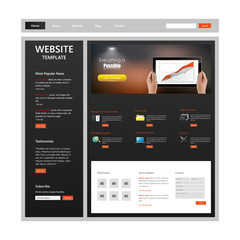 Business Vector Website Template Design Eps 10
