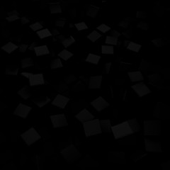 Abstract black cubes geometric background - 3D render