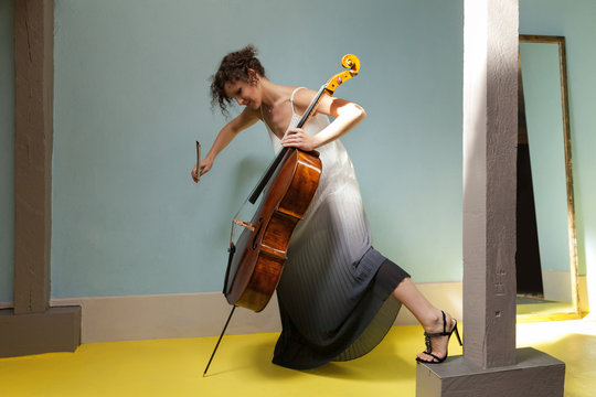 Woman Playing The Cello