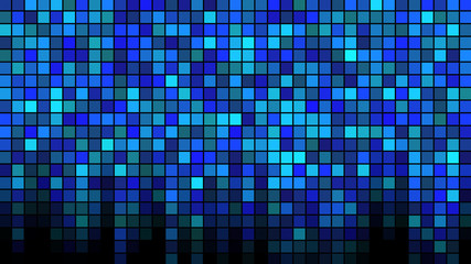 Pixelated Tiles Background Illustration - Blue