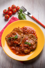 meat  with tomatoes sauce