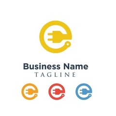 electric vector logo icon