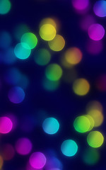 Abstract soft bokeh circles on a pretty pink gradient Defocused Lights Background Light a rainbow
