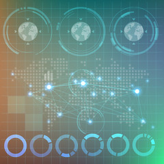 Futuristic HUD infographics