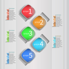 Abstract 3D Paper Infographics