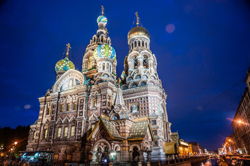 Fototapeta na wymiar Church on Spilled Blood in Saint Petersburg, Russia. 