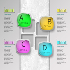Abstract 3D Paper Infographics