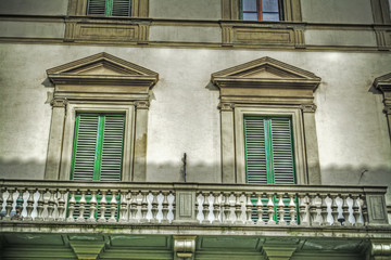 beautiful windows and balcony in hdr
