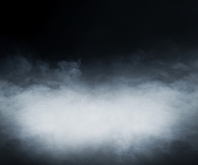 Smoke over black background