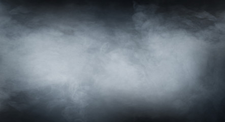 Smoke texture over blank black background