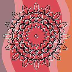 Mandala art based cover, invitation or postcard