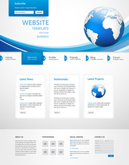 Business Website Template Vector Design