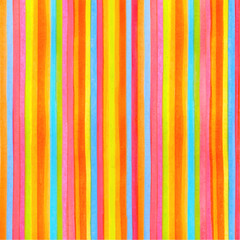 Colorful striped (stripes pattern) background. Vector watercolor backdrop with rainbow texture for any modern graphic design illustration. Red. green, yellow, orange, blue colors lines