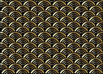 Seigaiha background, traditional Japanese ornament