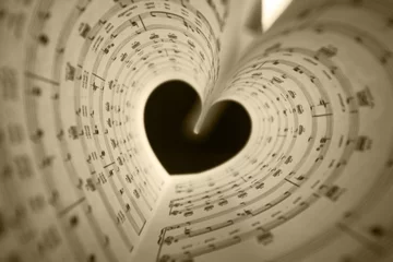 Foto op Aluminium muziekserie in de vorm van een hart © alexkich