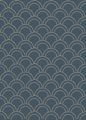 Seigaiha background, traditional Japanese ornament