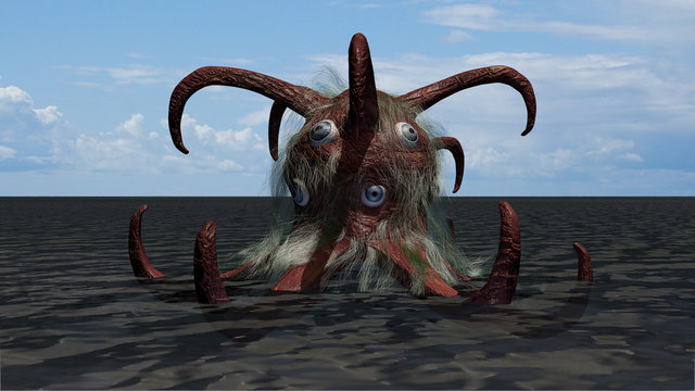 Fantasy funny seamonster 