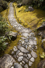 Stone Path in Mossy Garden