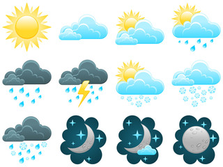 Weather icon set.