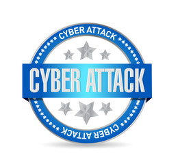 cyber attack seal sign concept