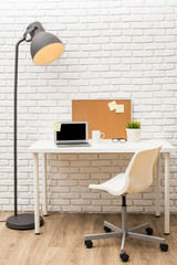 Working place, cork board