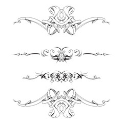 drawing hand vintage frame baroque elements for advertising in vintage style