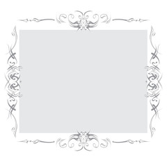 drawing hand vintage frame baroque elements for advertising in vintage style
