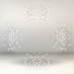 drawing hand vintage frame baroque elements for advertising in vintage style