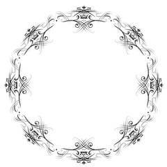 drawing hand vintage frame baroque elements for advertising in vintage style