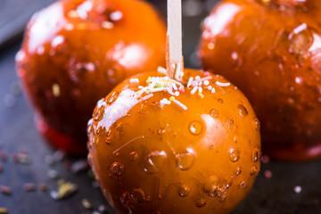 Halloween treat, candy apples