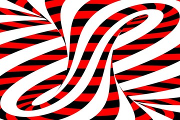 Fototapeta na wymiar Abstract Red and White Swirl Pattern Torus Background