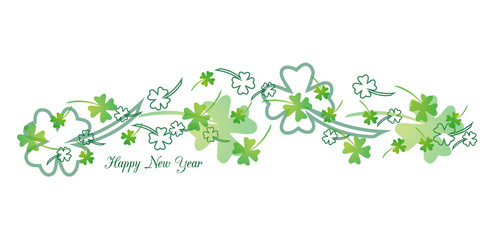 Banner Happy New Year Clover