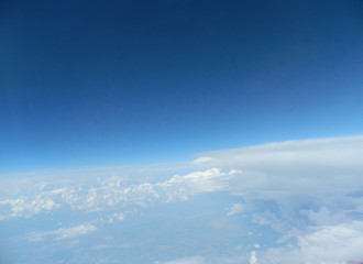 Naklejka na ściany i meble Sky seen from airplane