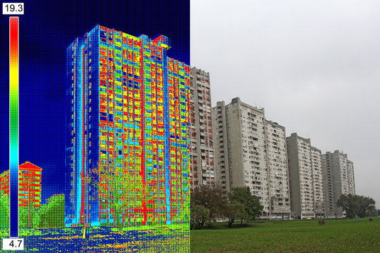 Infrared and real image on Residential building_10