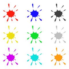 Colored vector ink illustration