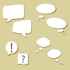 Set of vector speech bubbles 