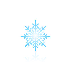 Blue snowflake. Vector