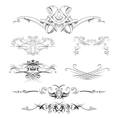 drawing hand vintage frame baroque elements for advertising in vintage style