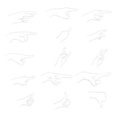 hand pointer finger hand gestures vector