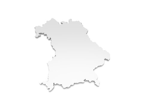 3D Karte Bayern